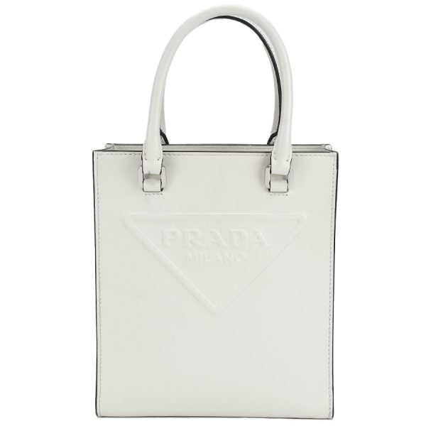 1240001025149 3 Prada Embossed Mini Tote Bag 2way Shoulder White