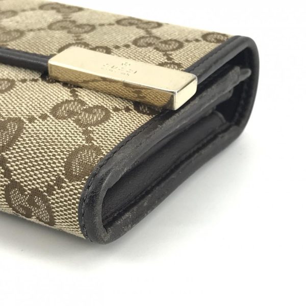 1240001030550 9 Gucci GG Canvas Long Wallet Bifold Beige Brown