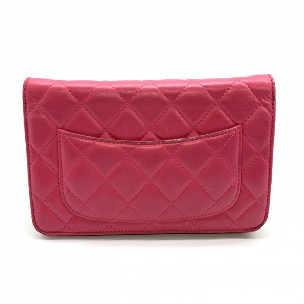 1240001031362 4 Chanel Matelasse Chain Wallet Lambskin Shoulder Crossbody Leather Pink