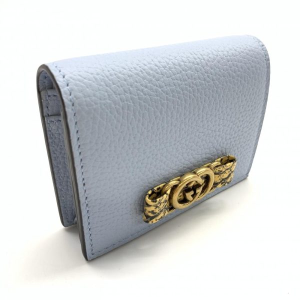 1240001033146 2 Gucci Interlocking G Python Bifold Wallet Light Blue