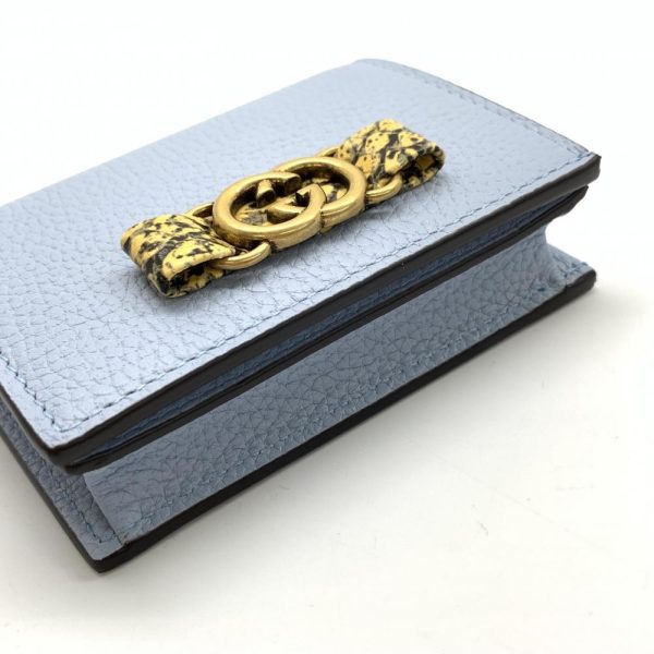 1240001033146 5 Gucci Interlocking G Python Bifold Wallet Light Blue