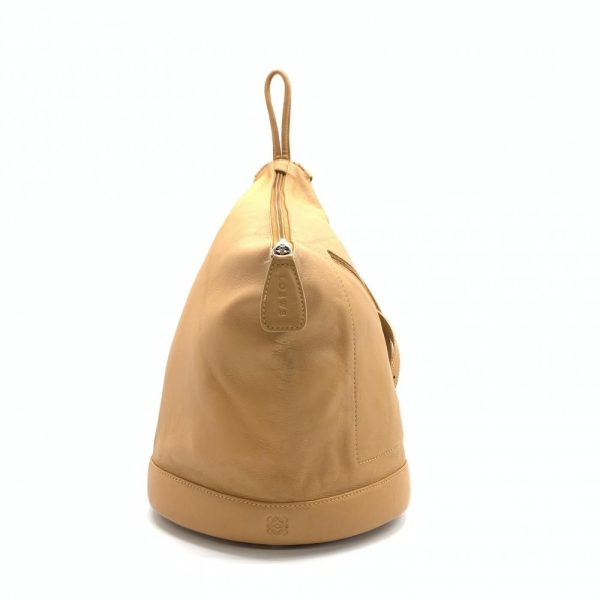 1240001034080 1 Loewe Anton Rucksack Backpack Logo Leather Camel Brown