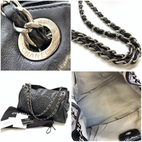 1240001035325 10 Chanel Tassel Charm Chain Shoulder Bag Black