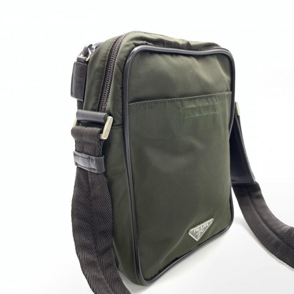 1240001035344 2 Prada Messenger Bag Nylon Green