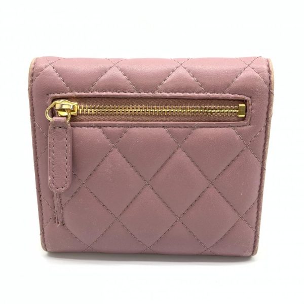 1240001035373 3 Chanel Classic Small Flap Wallet Matelasse Lambskin Leather Pink