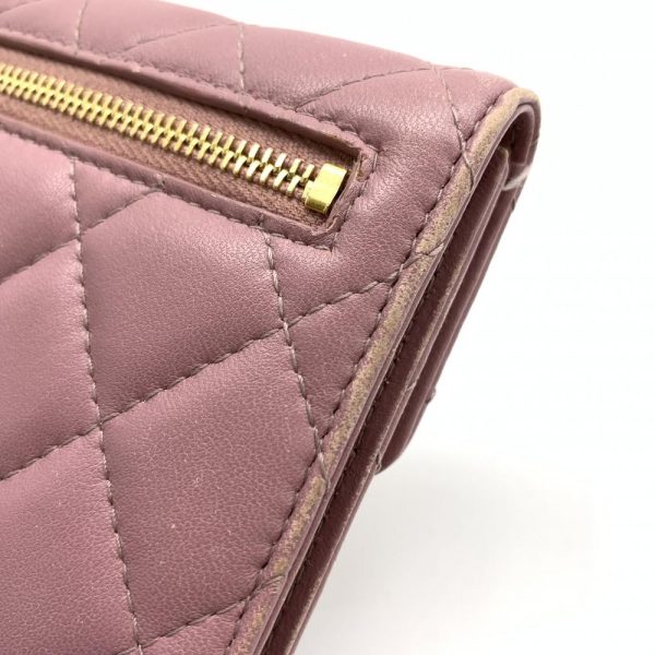 1240001035373 7 Chanel Classic Small Flap Wallet Matelasse Lambskin Leather Pink