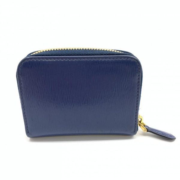 1240001035389 4 Prada Saffiano Coin Case Wallet Compact Blue