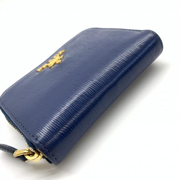 1240001035389 5 Prada Saffiano Coin Case Wallet Compact Blue