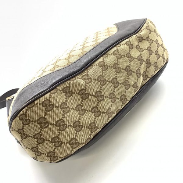 1240001035470 4 Gucci GG Canvas Shoulder Bag Shoulder Cotton Canvas Leather Beige Brown