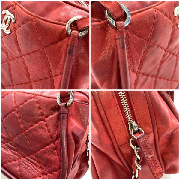 1240001035559 7 Chanel 2Way Chain Crossbody Shoulder Lambskin Quilted Leather Red