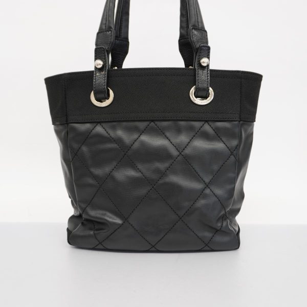 1240001035597 9 Chanel Paris Biarritz Tote Black Canvas Silver