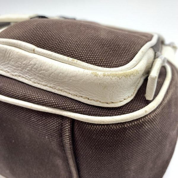 1240001035630 5 Prada Messenger Bag Shoulder Canvas Leather Brown White