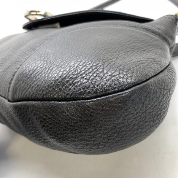 1240001036214 6 Salvatore Ferragamo Gancini One Shoulder Bag Leather Black