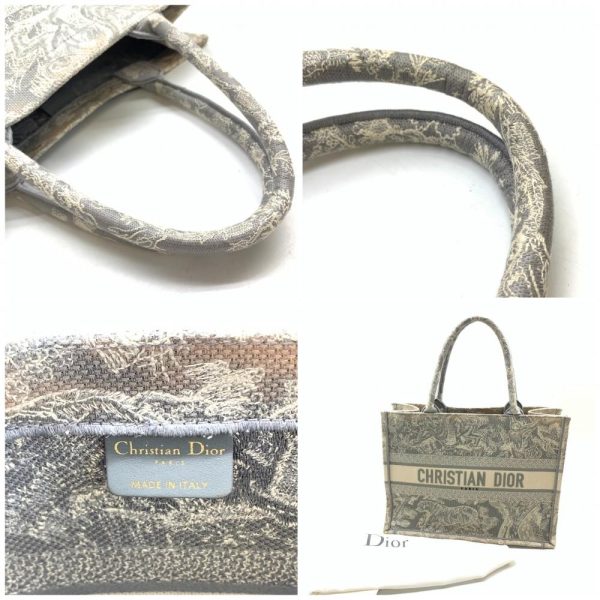 1240001036349 8 Dior Book Tote Medium Reverse Toile de Jouy Embroidery