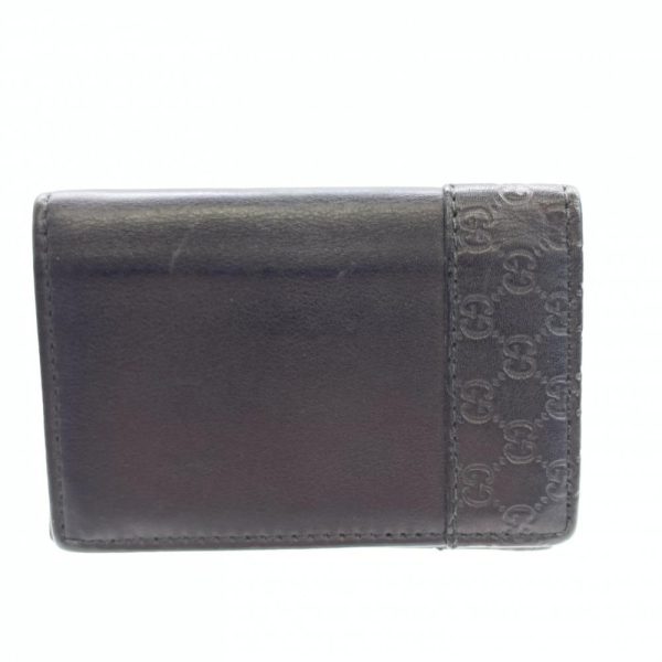 1240001036371 1 Gucci Guccisima Business Card Holder Card Case Bifold Leather Black