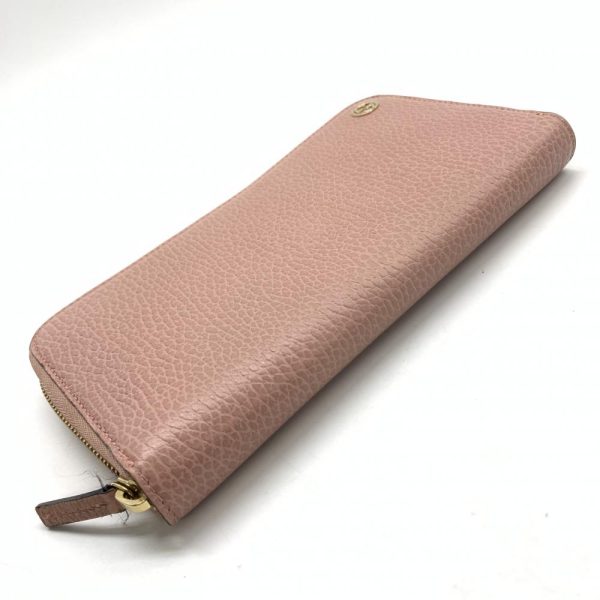 1240001036462 4 Gucci Interlocking G Round Zipper Long Wallet Leather Dusty Pink