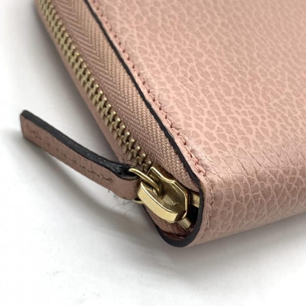 1240001036462 5 Gucci Interlocking G Round Zipper Long Wallet Leather Dusty Pink