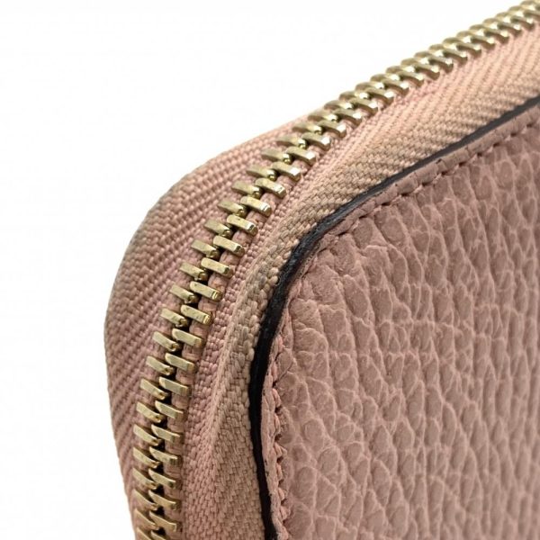 1240001036462 7 Gucci Interlocking G Round Zipper Long Wallet Leather Dusty Pink