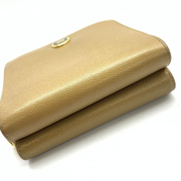 1240001036560 4 Loewe Bifold Wallet Compact Button Zipper Gold