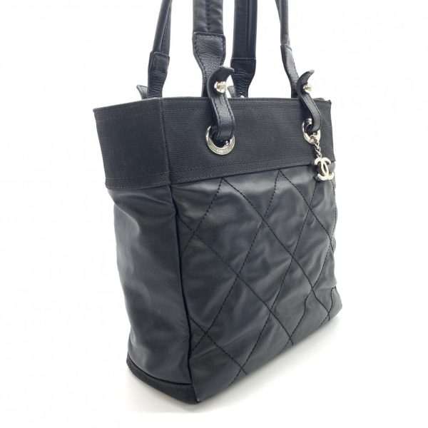 1240001036771 2 Chanel Paris Biarritz PM Tote Bag Canvas Black