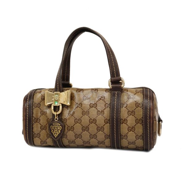 1240001036844 1 Gucci Handbag GG Crystal Coated Canvas Brown