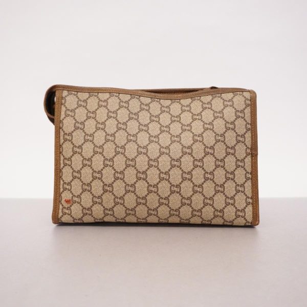 1240001036906 14 Gucci Clutch Bag Gucci Plus Brown Gold Hardware