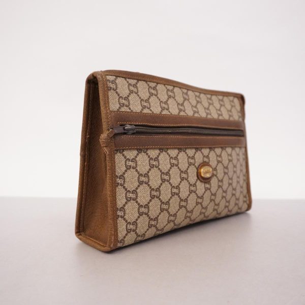 1240001036906 2 Gucci Clutch Bag Gucci Plus Brown Gold Hardware