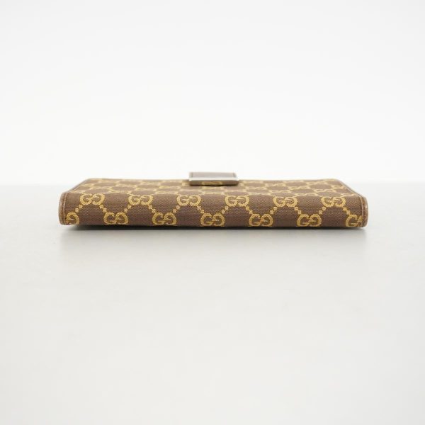 1240001036913 3 Gucci Tri fold Long Wallet Canvas Brown