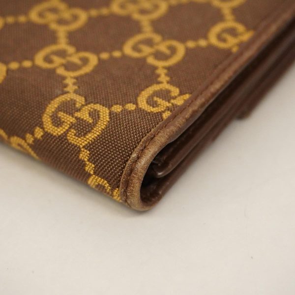 1240001036913 7 Gucci Tri fold Long Wallet Canvas Brown