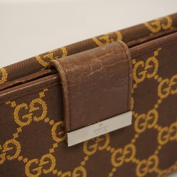 1240001036913 8 Gucci Tri fold Long Wallet Canvas Brown