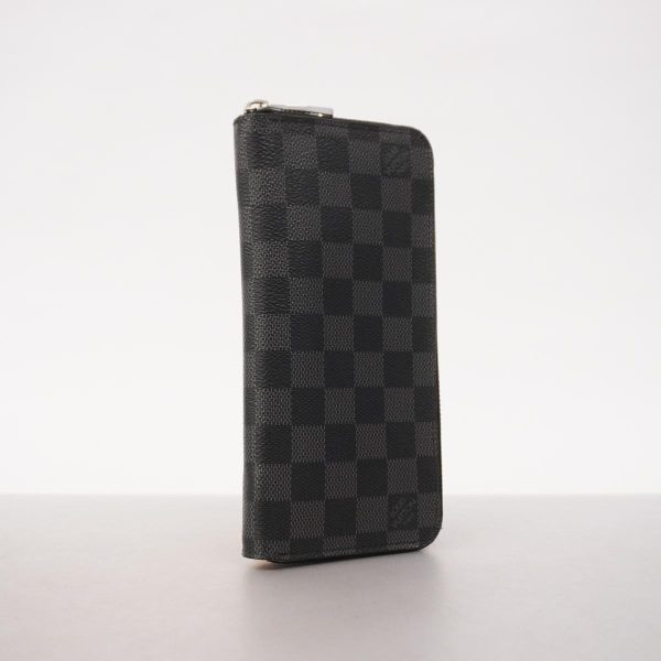 1240001036975 2 1 Louis Vuitton Wallet Zippy Vertical Black Gray