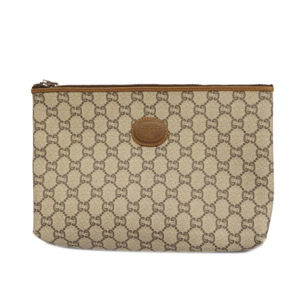 1240001037003 1 Gucci Clutch Bag Gucci Plus Leather Brown Beige