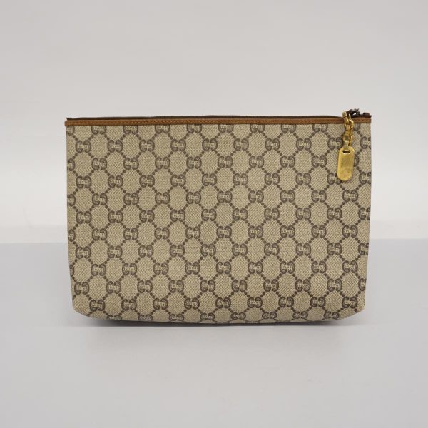 1240001037003 11 Gucci Clutch Bag Gucci Plus Leather Brown Beige