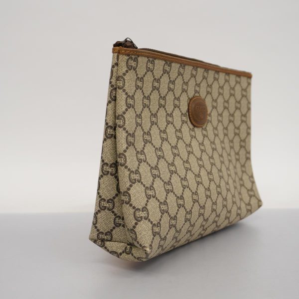 1240001037003 2 Gucci Clutch Bag Gucci Plus Leather Brown Beige