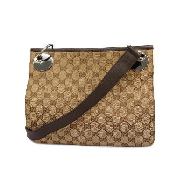 1240001037028 1 Gucci Shoulder Bag Strap GG Canvas Brown