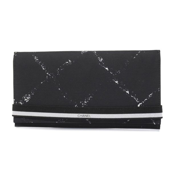 1240001037038 1 Chanel Long Wallet Old Travel Nylon Black