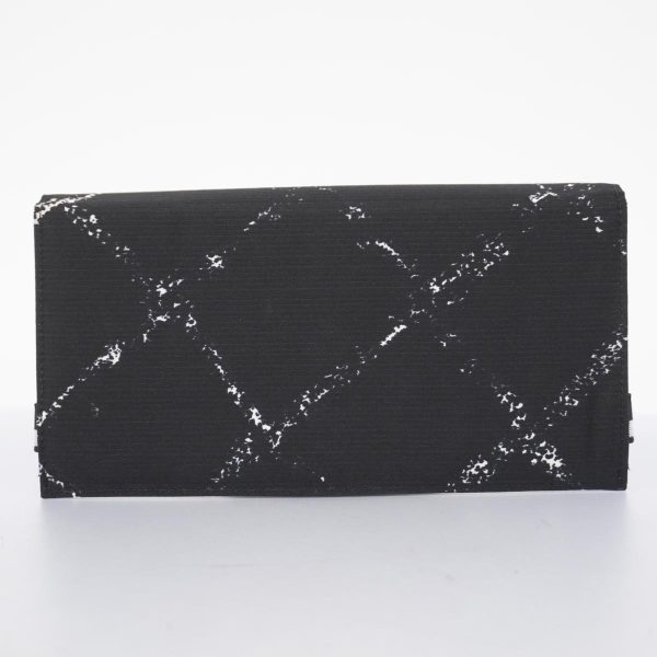 1240001037038 12 Chanel Long Wallet Old Travel Nylon Black