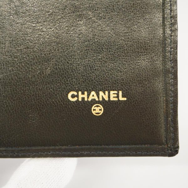 1240001037067 4 2 Chanel Long Bill Purse Bicolore Lambskin Black