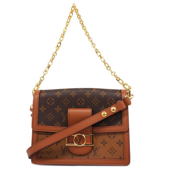 1240001037069 1 Louis Vuitton 2way Bag Reverse Dauphine MM Brown