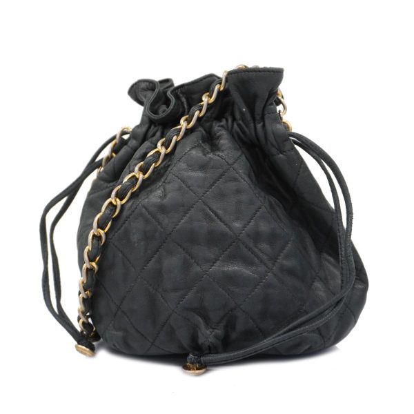 1240001037078 1 Chanel Matelasse Chain Shoulder Bag Black