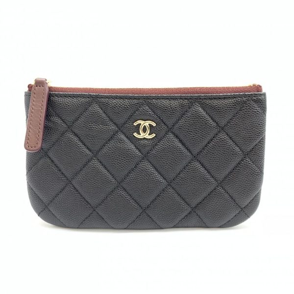 1240001037116 1 Chanel Matelasse Caviar Skin Mini Pouch Black