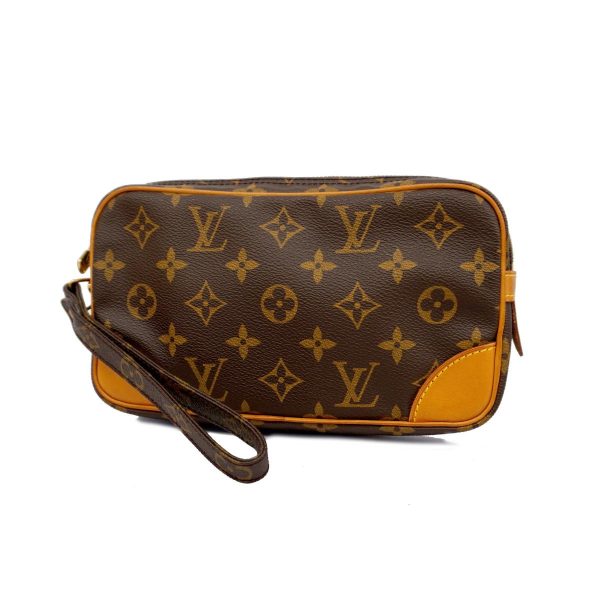 1240001037165 1 Louis Vuitton Clutch Bag Marly Dragonne PM Brown