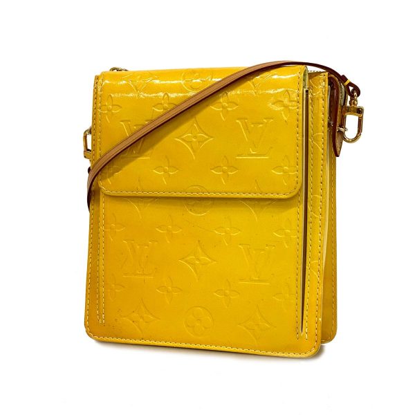 1240001037175 1 Louis Vuitton Shoulder Bag Vernis Mott Lime Yellow