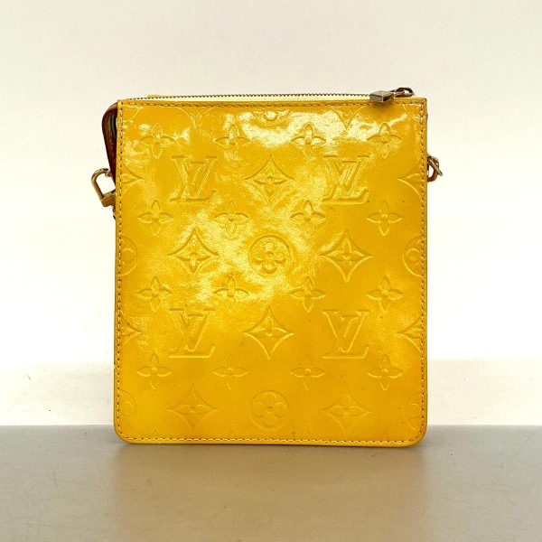 1240001037175 14 Louis Vuitton Shoulder Bag Vernis Mott Lime Yellow