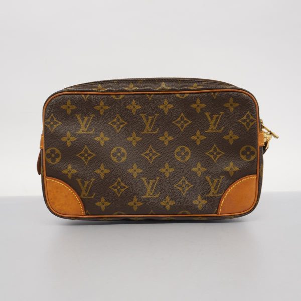 1240001037178 12 Louis Vuitton Clutch Bag Marly Dragonne GM Brown