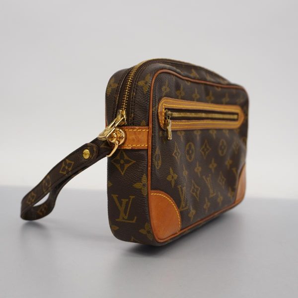 1240001037178 2 Louis Vuitton Clutch Bag Marly Dragonne GM Brown