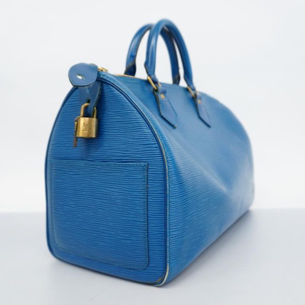 1240001037201 2 Louis Vuitton Handbag Epi Speedy 30 Toledo Blue