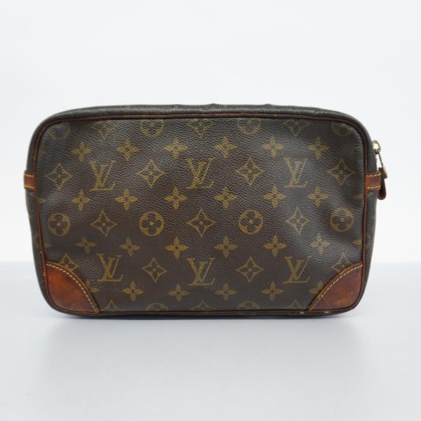 1240001037204 17 Louis Vuitton Clutch Bag Compiegne 28 Brown