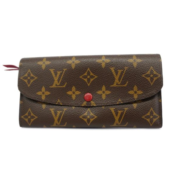 1240001037212 1 Louis Vuitton Long Wallet Portefeuille Brown Rouge