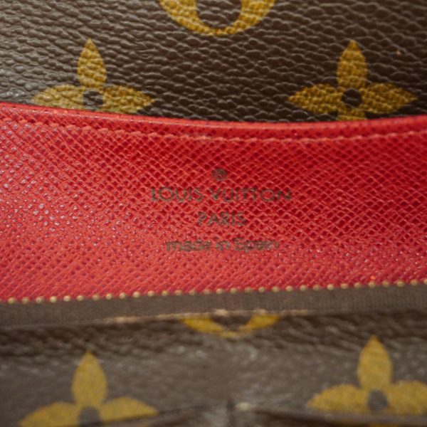 1240001037212 4 Louis Vuitton Long Wallet Portefeuille Brown Rouge